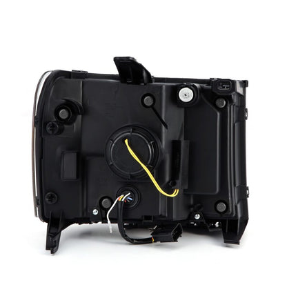 AlphaRex 07-13 GMC Sierra 1500 (No Clsc) LUXX-Series LED Proj HL Jet Blk w/Actv Lgt & Seq.Sig / DRL 880097 *Discontinued