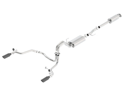 Borla 15-17 F-150 2.7/3.5L V6 EcoBoost / 5.0L V8 Black Chrome Cat-Back Touring Exhaust 140614BC
