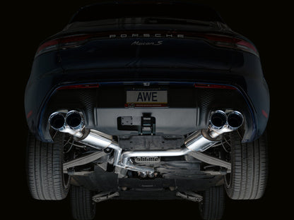 AWE Tuning 19-21 Porsche Macan 3.0T/2.9TT Touring Edition Catback Exhaust w/ Chrome Silver Tips 3015-42951