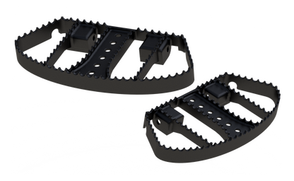 Burly Brand MX Passenger Boards - Black B13-1051B