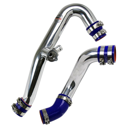 HPS Performance HPS Intercooler Hot Charge Pipe and Cold Side with Blue Hoses — 159W6