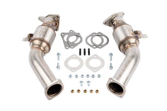 AMS Performance VR30DDTT Street Lower Downpipes w/GESI Catalytic Converter AMS.53.05.0001-2