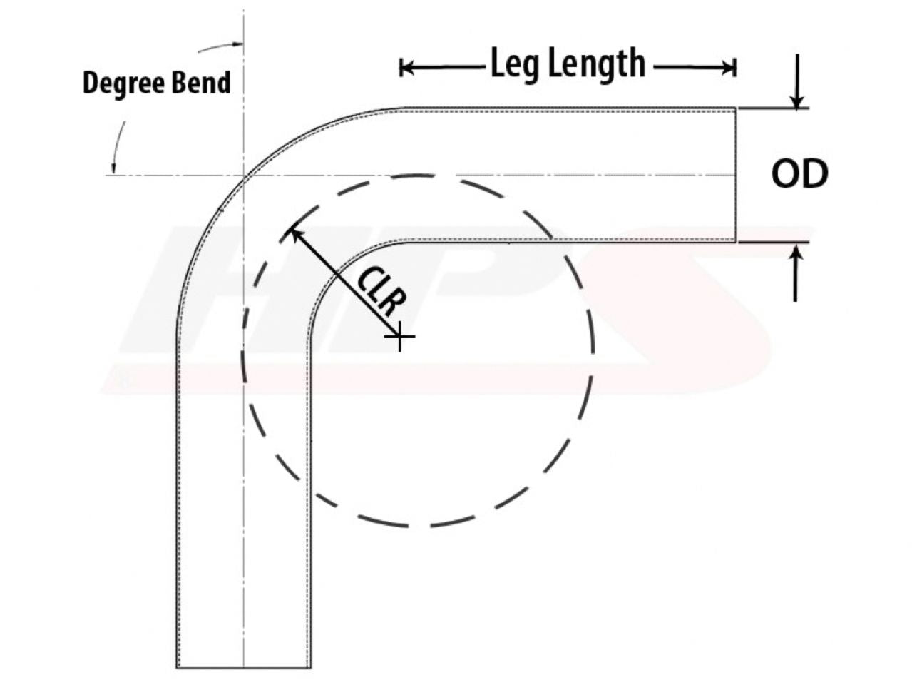 HPS Performance Products HPS 1-1/4" OD 60 Degree Bend 6061 Aluminum Elbow Pipe Tubing 16