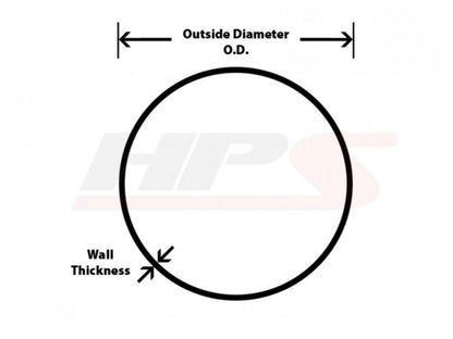 HPS Performance Products HPS 1-1/4" OD 60 Degree Bend 6061 Aluminum Elbow Pipe Tubing 16