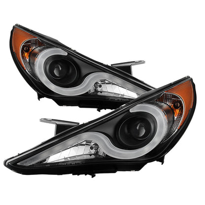 Spyder Hyundai Sonata 11-13 Verson 2 Projector - Light Bar DRL Blk PRO-YD-HYSON11V2-LBDRL-BK 5080882