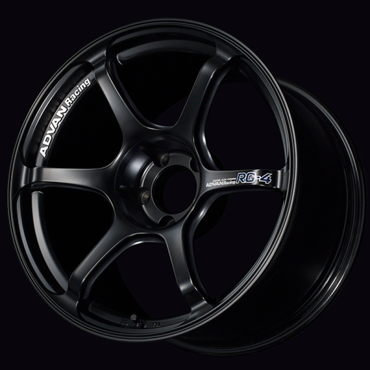 Advan RG-4 17x8.0 / +54 Offset / 5x114.3 / 73mm Bore / Semi Gloss Black YA47G54ESB