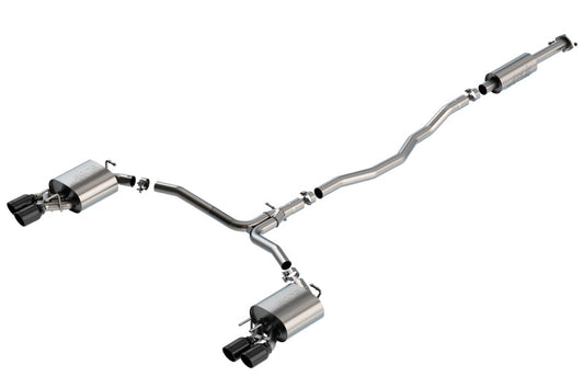 Borla 18-20 Toyota Camry XSE 3.5in Tip Dual Split Rear Exit Cat Back S-Type Exhaust Black Chrome 140823BC