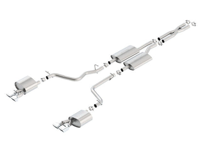 Borla 11-14 Dodge Challenger 3.6L AT/MT RWD 2Dr Single Split Rear Exit Rectangle Tip Catback Exhaust 140482