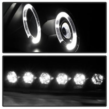 Spyder Ford F150 97-03 Projector - LED Halo Amber Reflctr LED Blk Smke PRO-YD-FF15097-1P-AM-BSM 5078445