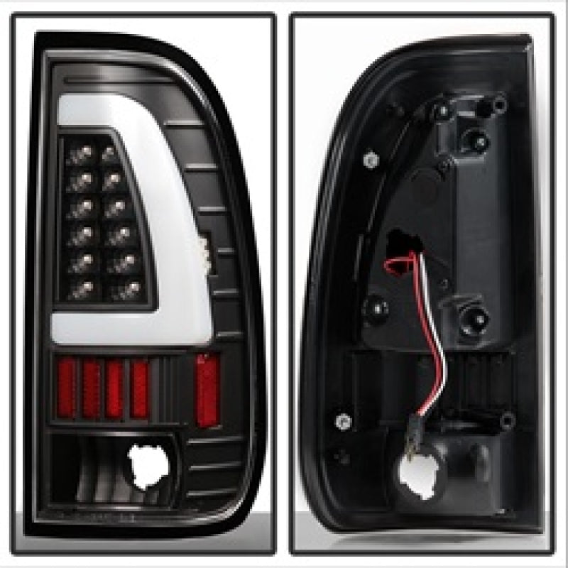 SPYDER xTune Ford F150 Styleside 97-03 Light Bar LED Tail Lights - Black ALT-ON-FF15097-LBLED-BK 5082084