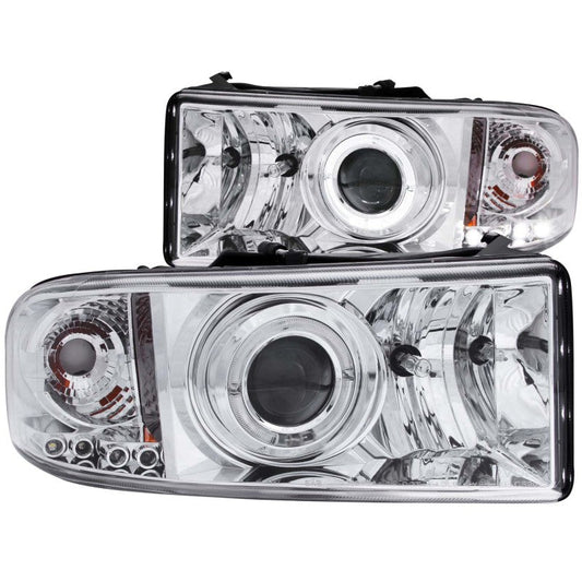 Anzo 1994-2001 Dodge Ram Projector Headlights w/ Halo Chrome
