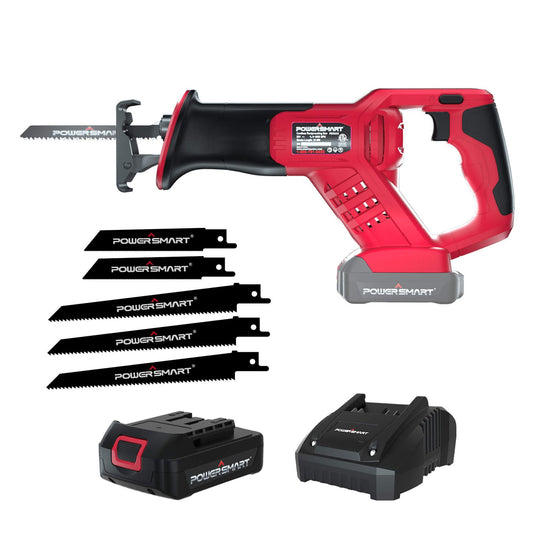 PowerSmart Cordless Reciprocating Saw with 20V 2.0Ah Battery and Charger for