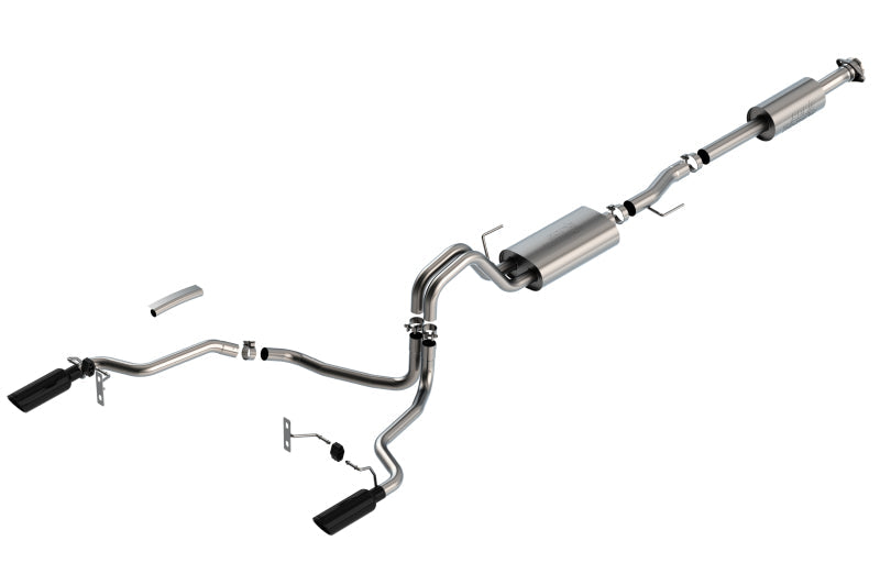 Borla F-150 2021 2.7L/3.5L 4dr CC SB EC STB Lar/KingR/Plnm/LTD 3/2.25 SRE CB Touring BLK