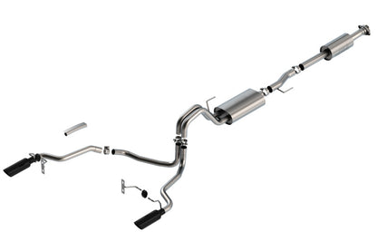 Borla F-150 2021 2.7L/3.5L 4dr CC SB EC STB Lar/KingR/Plnm/LTD 3/2.25 SRE CB Touring BLK