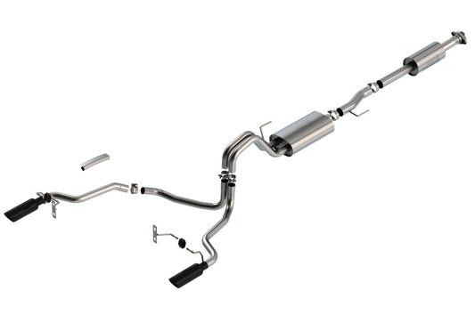 Borla F-150 2021 2.7L/3.5L 4dr CC SB EC STB Lar/KingR/Plnm/LTD 3/2.25 SRE CB Touring BLK