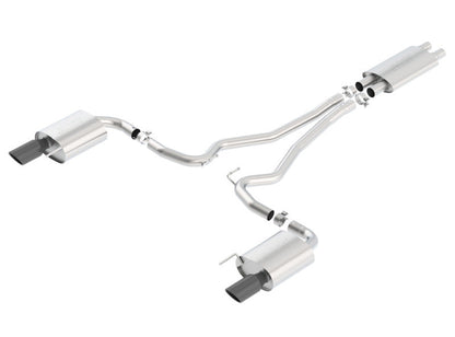 Borla Touring Cat-Back 15 Ford Mustang GT 5.0L V8 MT/AT 2.5in pipe Black 4in tip 140589BC