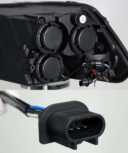 AlphaRex 09-18 Dodge Ram 1500 PRO-Series Projector Headlights Plank Style Alpha Blk w/Seq