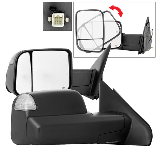 SPYDER xTune Dodge Ram 02-09 G2 Manual Extendable / Power Heated Mirror - MIR-DRAM02S-G2-PW-SET 9939877