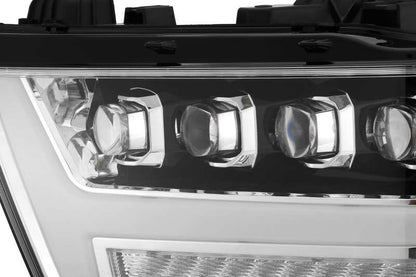 AlphaRex 19-20 Ram 1500HD NOVA LED Proj Headlights Plank Style Chrome w/Activ Light/Seq