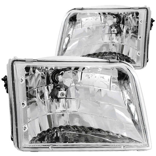 Anzo 1993-1997 Ford Ranger Crystal Headlights Chrome