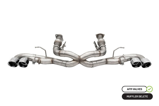 Corsa 2020 Corvette C8 3in Xtreme Cat-Back Exhaust 4.5in Pol Quad Tips — 24MFY
