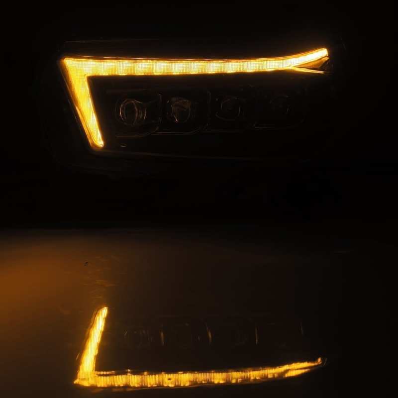 AlphaRex 10-13 Toyota 4Runner NOVA LED Projector Headlights Plank Style Black w/Seq