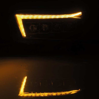 AlphaRex 10-13 Toyota 4Runner NOVA LED Projector Headlights Plank Style Black w/Seq