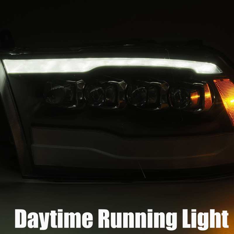 AlphaRex 09-18 Dodge Ram 1500HD NOVA LED Projector Headlights Plank Style Design Chrome