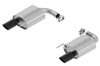 Borla Atak S Rear Section 15-17 Ford Mustang GT 5.0L V8 MT/AT 2.5in pipe 4in tip (Black Chrome) 11895BC