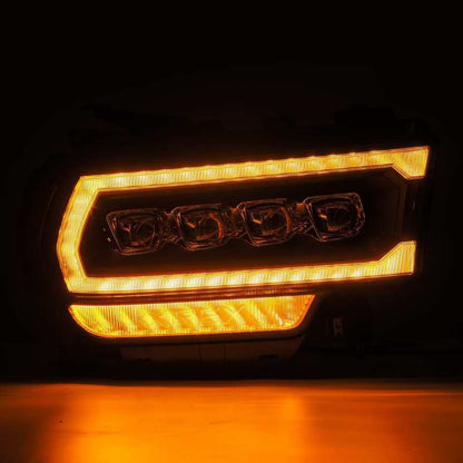AlphaRex 19-21 Ram 2500 NOVA LED Proj Headlights Plank Style Black w/Activ Light/Seq