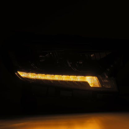 AlphaRex 2019+ Ford Ranger PRO-Series Proj Headlights Plank Style Alpha Black w/Seq