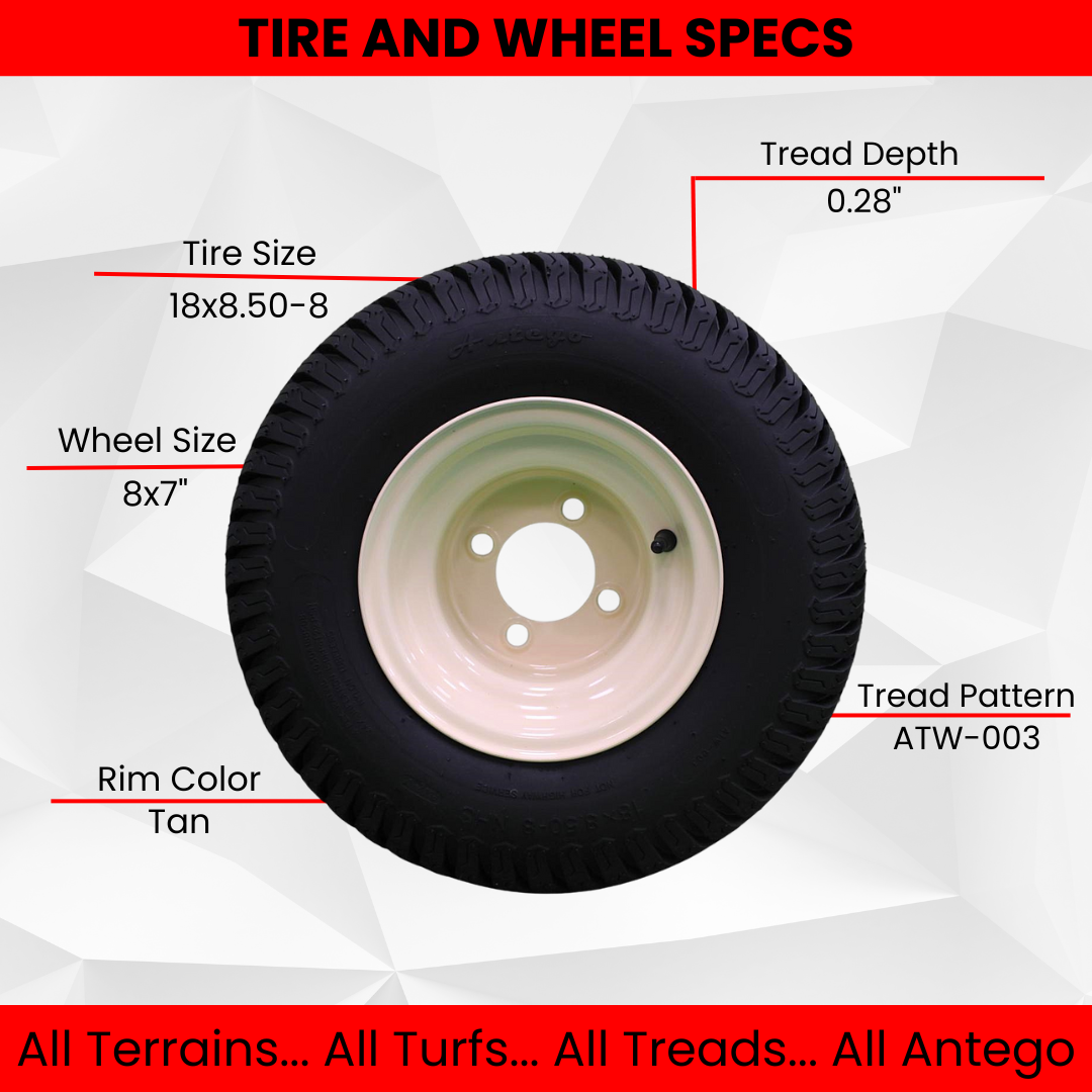 18x8.50-8 Beige Steel Lawn Mower Assemblies (Qty: 1) Compatible with Cub Cadet RZTL