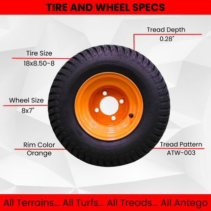 18x8.50-8 Scag SWZT Walk-behind 48” 52” 61” Rear Wheel Assemblies
