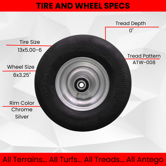 13x5.00-6 Hustler Flat Free Assembly, replaces 605038 fits Fastrak & Raptor SD 36”, 42” (3)