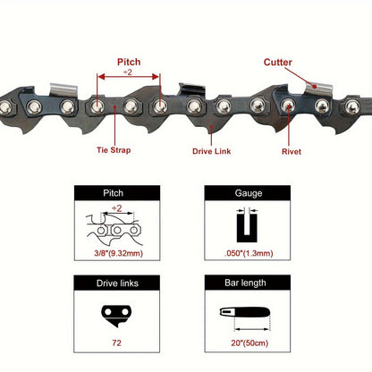 Chainsaw Chain for Stihl 3/8 D72