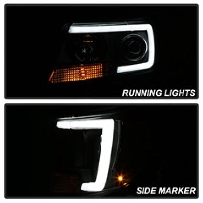 Spyder 15-17 Chevy Colorado Projector Headlights - Light Bar LED - Black (PRO-YD-CCO15-LBDRL-BK) 5085283