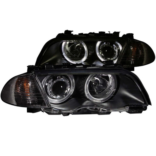 Anzo 1999-2001 BMW 3 Series E46 Projector Headlights w/ Halo Black (CCFL)