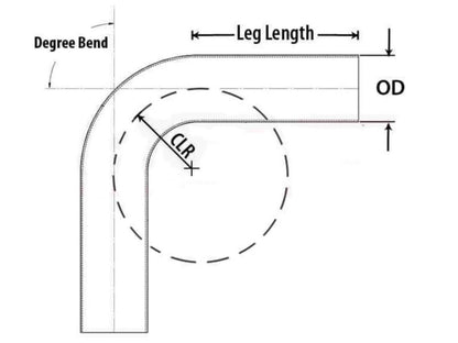 HPS Performance Products HPS 2-3/4" OD 110 Degree Bend 6061 Aluminum Elbow Pipe — 0GY9W