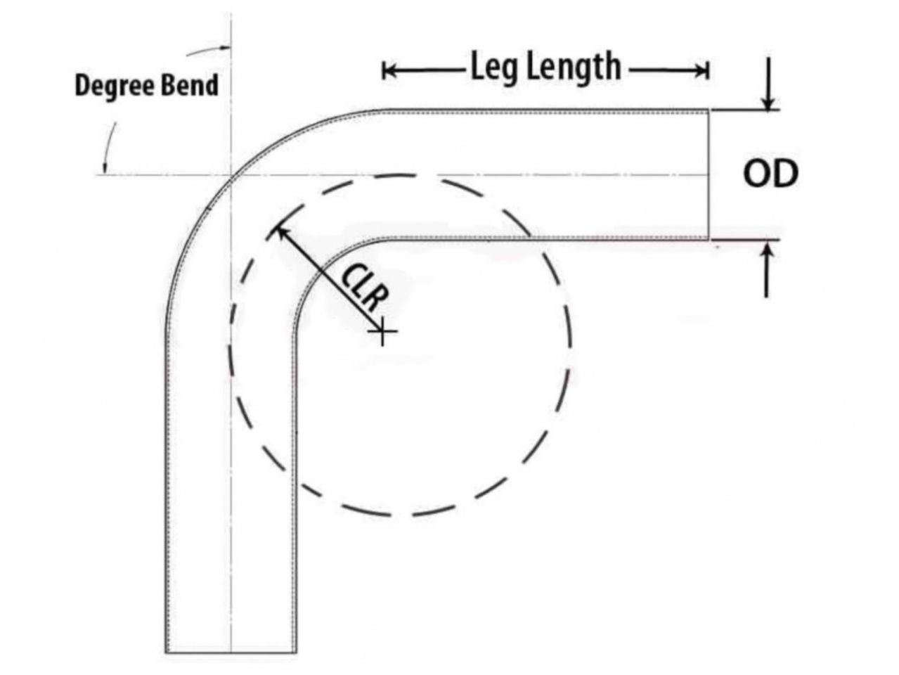 HPS Performance Products HPS 2" OD 60 Degree Bend 6061 Aluminum Elbow Pipe Tubing — 0K15U