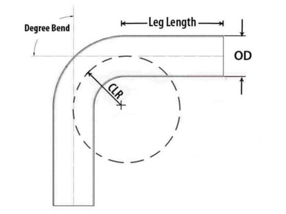 HPS Performance Products HPS 3-1/2" OD 60 Degree Bend 6061 Aluminum Elbow Pipe — 0GY97