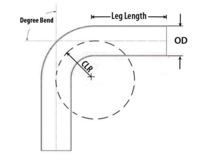 HPS Performance Products HPS 1-3/4" OD 60 Degree Bend 6061 Aluminum Elbow Pipe Tubing 16