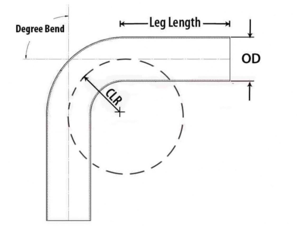 HPS Performance Products HPS 3-1/2" OD 70 Degree Bend 6061 Aluminum Elbow Pipe — 0GY9D