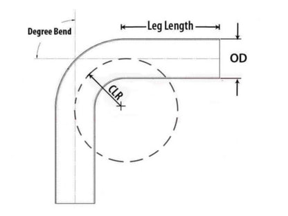 HPS Performance Products HPS 2-1/2" OD 100 Degree Bend 6061 Aluminum Elbow Pipe — 0GY9Q