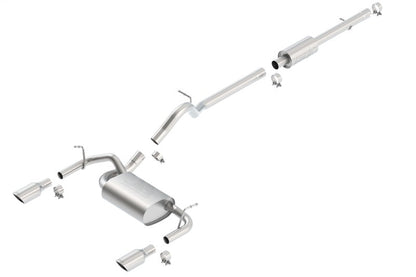 Borla 12-16 Jeep Wrangler JK 3.6L AT/MT 4Wheel 4dr Truck Single Split Rear Exit Catback Exhaust 140459
