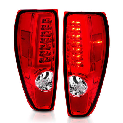 ANZO 2004-2012 Chevrolet Colorado/ GMC Canyon LED Tail Lights w/ Light Bar Chrome Housing