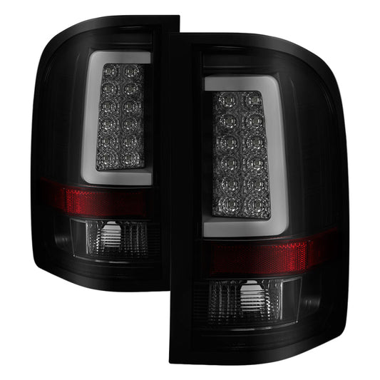 Spyder 07-13 Silverado (Will Not Work w/2010 921 Bulb)V3 Tail Lights Blk Smk