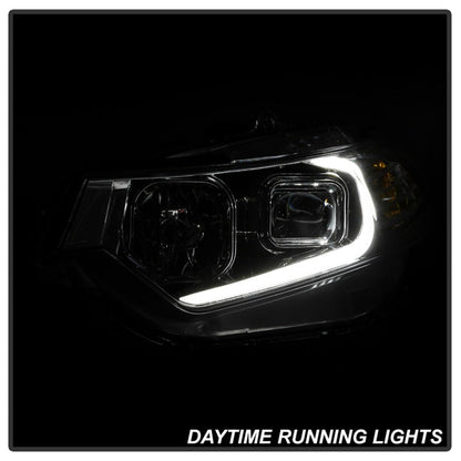 SPYDER xTune 09-14 Acura Projector Headlights - Light Bar DRL - Chrome (PRO-JH-ATSX09-LB-C) 9042225