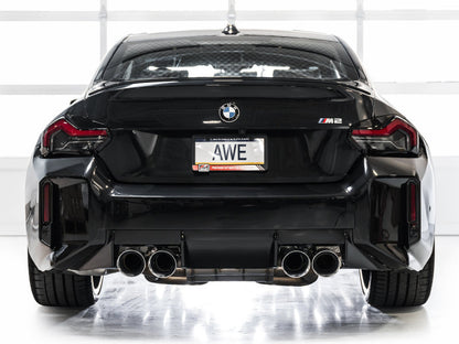 AWE Tuning 23-24 BMW G87 M2 Track Edition Exhaust - Chrome Silver Tips 3020-42487
