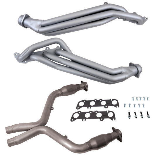 BBK 11-14 Ford Mustang GT 5.0 1-7/8in Long Tube Headers w/High Flow Catted X-Pipe (Ti Ceramic) 18561