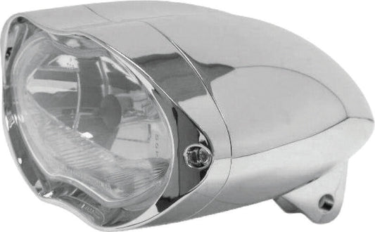 Bikers Choice Chrome Sunray Headlight Bottom Mount Universal Custom 55/60W H4 482821